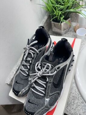 Nike Black and Silver Athletic Mesh Sneakers